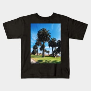 Bright Sunny Palm Trees in SoCal Kids T-Shirt